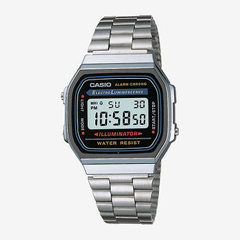 tykkelse efterligne dæk Casio® Illuminator Mens Stainless Steel Square Digital Watch A168WA-1OS,  Color: Silver Ecomm - JCPenney
