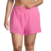 1X Xersion Solid Running Shorts Plus Size 0X 2X New Bold Fucshia Msrp $36.00 