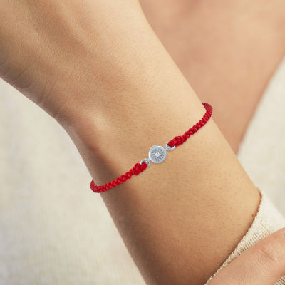 Diamond Accent Womens Diamond Accent Diamond Sterling Silver Cord Bracelet