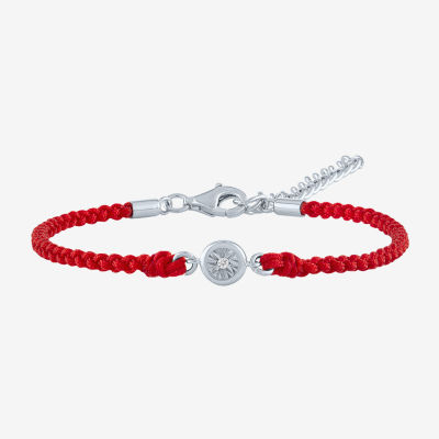 Diamond Accent Womens Diamond Accent Diamond Sterling Silver Cord Bracelet