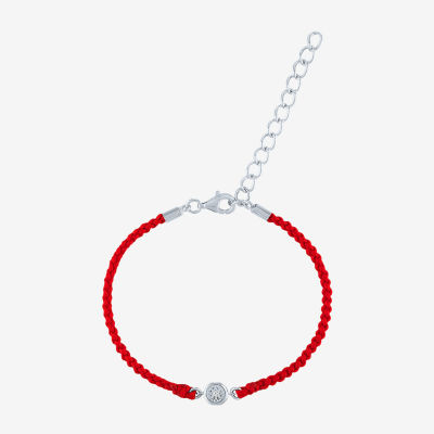 Diamond Accent Womens Diamond Accent Diamond Sterling Silver Cord Bracelet