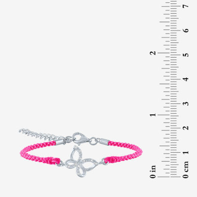 Diamond Accent Womens Diamond Accent Diamond Sterling Silver Cord Bracelet