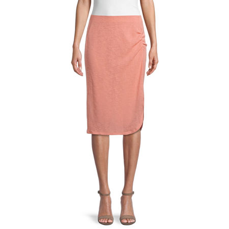 Liz Claiborne Womens Midi Pencil Skirt, Xx-large , Pink