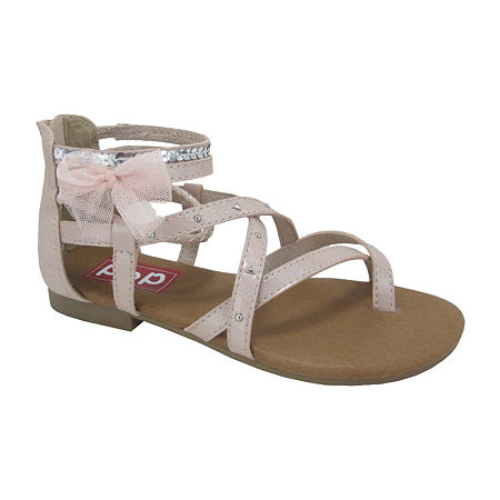  Pop Little & Big Girls Begonia Ankle Strap Flat Sandals