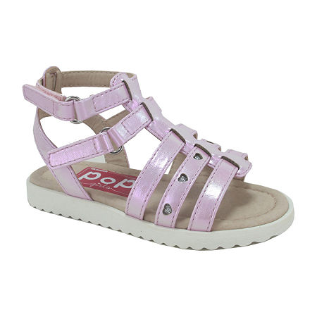  Pop Toddler Girls Lil Pasquee Adjustable Strap Flat Sandals