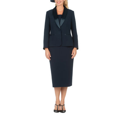 Giovanna Signature Skirt Suit, Color: Navy - JCPenney