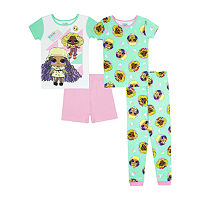Little & Big Girls 4-pc. LOL Pajama Set, 6, Blue