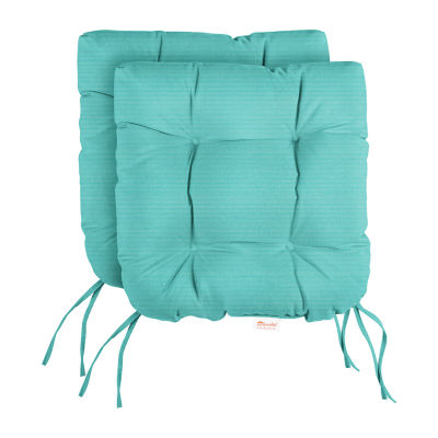 Mozaic Company Sunbrella Tufted U-Shape Seat Cushion Set of 2 One Size Blue 142$