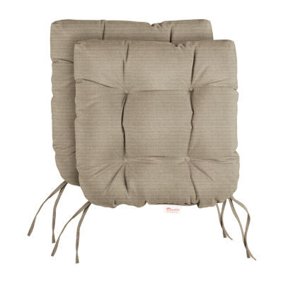 Mozaic Company Sunbrella Tufted U-Shape Seat Cushion Set of 2 One Size Brown 142$