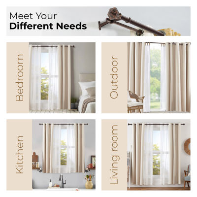 Deco Window Hexagon Double Curtain Rod