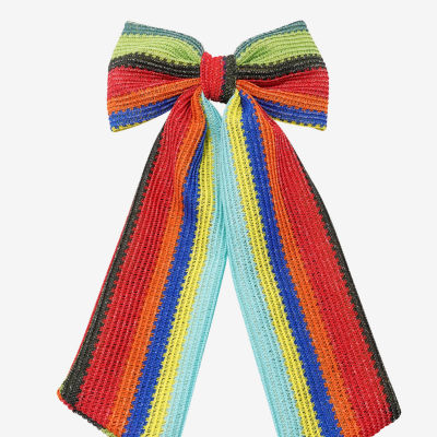 Arizona Multi Color Striped Knit Hair Bow
