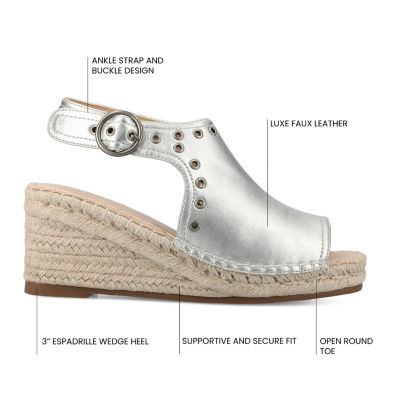 Journee Collection Womens Crisie Wedge Sandals
