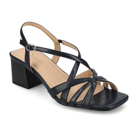 Journee Collection Womens Shyla Heeled Sandals, 10 Medium, Blue
