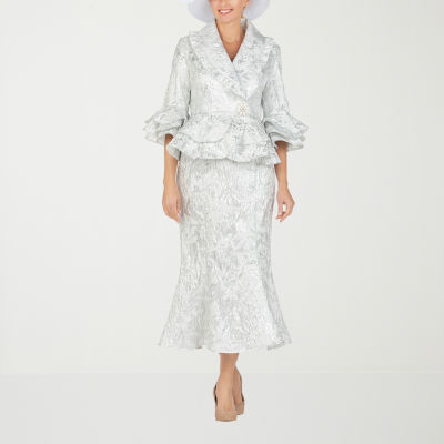 Giovanna Collection 2-pc. Brocade Skirt Suit
