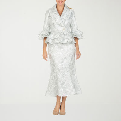 Giovanna Collection 2-pc. Brocade Skirt Suit