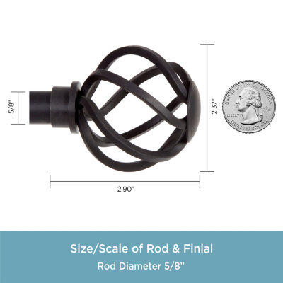 Kenney Cage Ball 5/8 IN Adjustable Curtain Rod