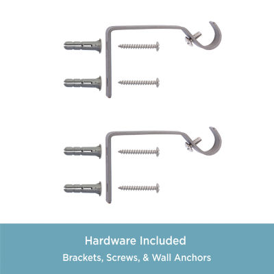 Kenney Jillian Petite Marble Ball 1/2 Adjustable Curtain Rod