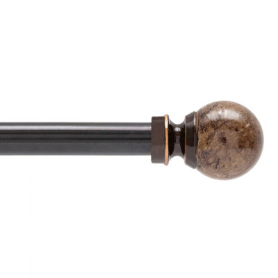 Kenney Jillian Petite Marble Ball 1/2 IN Adjustable Curtain Rod