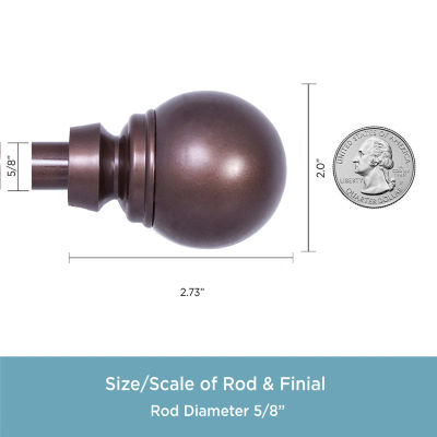 Kenney Mae Ball 5/8 IN Adjustable Curtain Rod