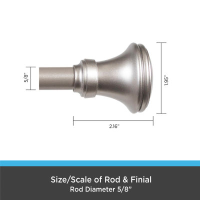 Kenney Vance 5/8 IN Adjustable Curtain Rod