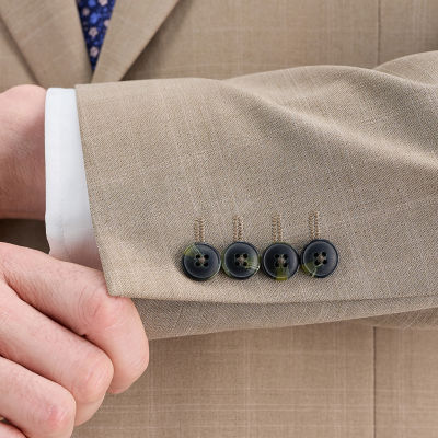 Haggar Smart Wash Mens Classic Fit Plaid Suit Jacket