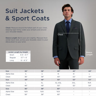 Haggar Smart Wash Mens Classic Fit Plaid Suit Jacket