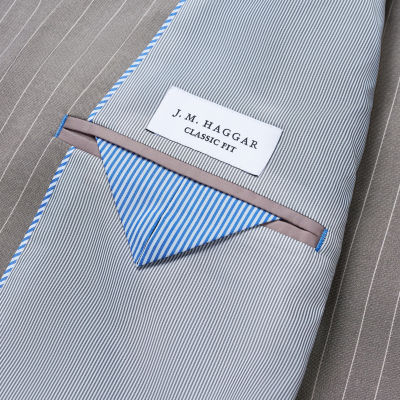 Haggar JMH Mens Classic Fit Striped Suit Jacket