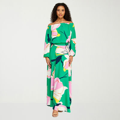 Premier Amour Long Sleeve Off The Shoulder Floral Blouse or Floral Maxi Skirt