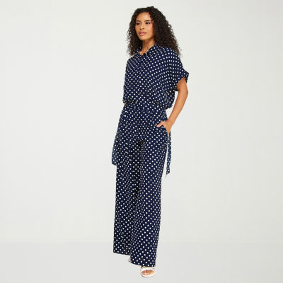 Premier Amour Short Sleeve Dot Blouse or Wide Leg Dot Pant