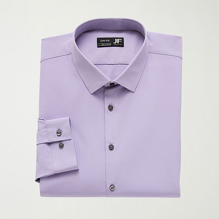 J. Ferrar Big And Tall 360 Stretch Performance Mens Regular Fit Wrinkle Free Long Sleeve Dress Shirt, 19-19.5 38-39, Purple