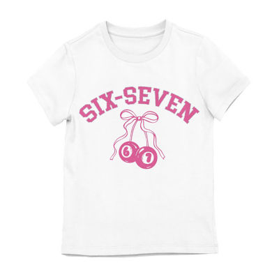 Six Seven 67 Little & Big Kid Girls Crew Neck Short Sleeve Regular Fit Graphic T-Shirt