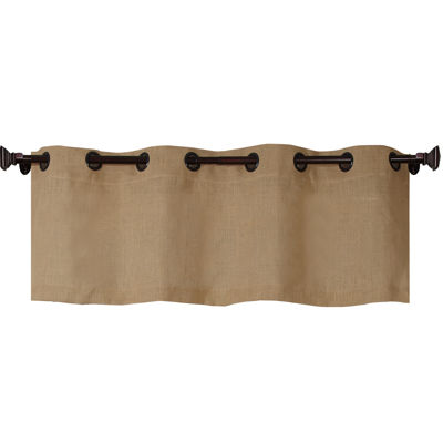 Stratford Park Woven Burlap Grommet-Top Valance