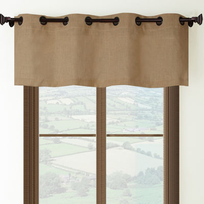 Stratford Park Woven Burlap Grommet-Top Valance