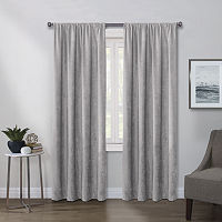 Regal Home Chenille Light-Filtering Rod Pocket Single Curtain Panel, One Size , Silver