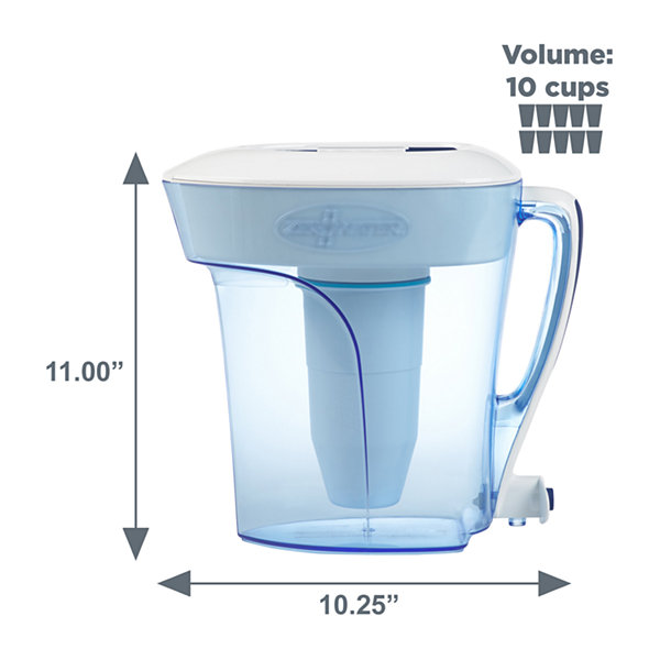 ZeroWater 10 Cup Ready Pour Water Filter Pitcher