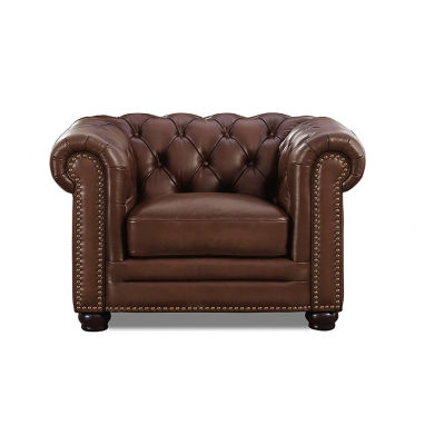 Aliso Leather RollArm Chair JCPenney