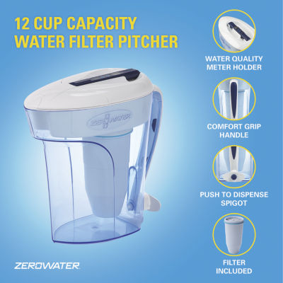 Water Purifier Pitcher ZeroWater Pitcher Bundle – 12-Cup Pitcher With ...