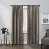 Regal Home Chenille Light-Filtering Rod Pocket Single Curtain Panel, One Size , Brown