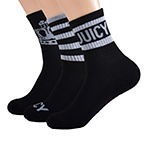Juicy By Juicy Couture 3 Pair Crew Socks Womens