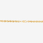 10K Gold 22 Inch Hollow Rope Chain Necklace