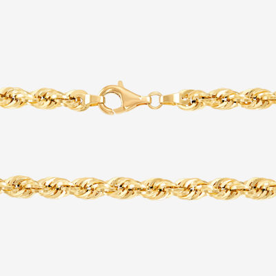 Unisex Adult 14K Gold 24 Inch Rope Chain Necklace