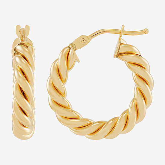 Made in Italy 14K Gold 10mm Hoop Earrings