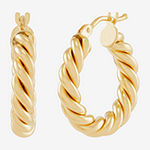 Made in Italy 14K Gold 10mm Hoop Earrings