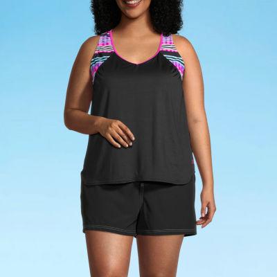 Zeroxposur Plus Tankini Swimsuit Top and Bottoms, Color Liquorice JCPenney
