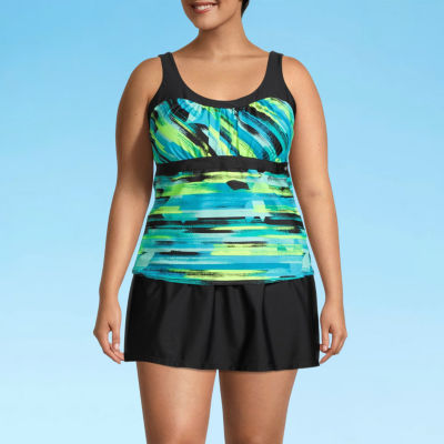 Zeroxposur Plus Tankini Swimsuit Top and Bottoms, Color Liquorice JCPenney