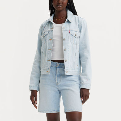 Jcpenney white denim jacket best sale