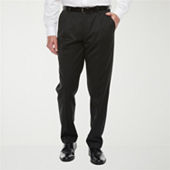 Stafford Coolmax All Season Ecomade Men's Classic Fit Flat Front Suit Pant | Black | Regular 36 | Suit Bottoms Suit Pants | Adjustable Waist