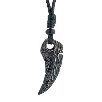 Mens Black IP Stainless Steel Sword Pendant Necklace on Leather Cord,  Color: Black - JCPenney