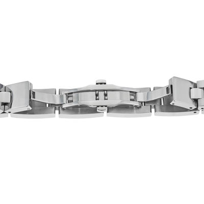 Mens 1/10 CT. T.W. Diamond Stainless Steel Link Bracelet