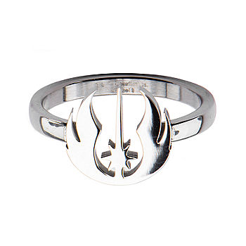 indgang skære ned Institut Star Wars® Stainless Steel Jedi Symbol Cutout Ring, Color: White - JCPenney
